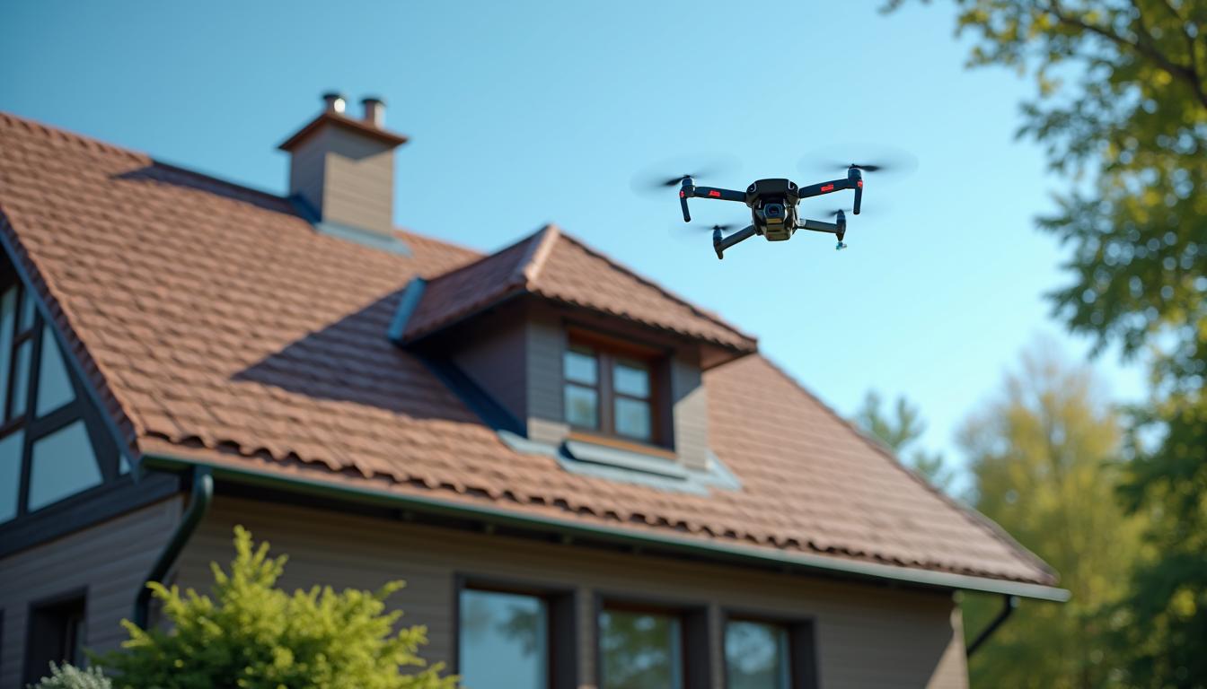 Dachinspektion mit einer Drone